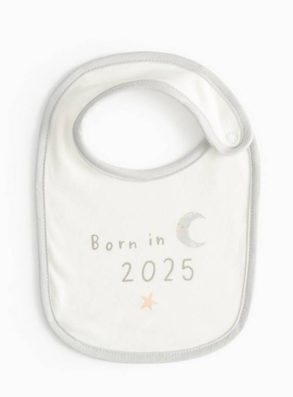 Born In 2025 Slogan Bib One Size