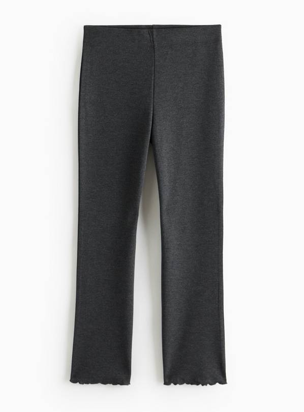 Grey Lettuce Hem Leggings 6 years