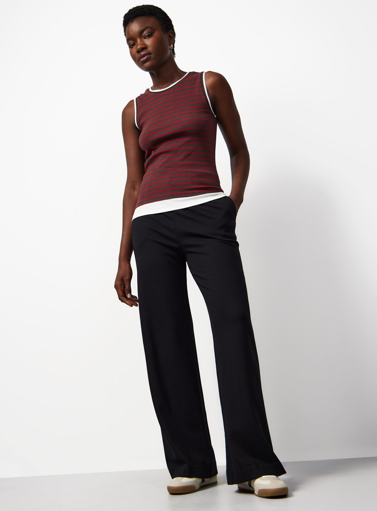 Black Ponte Wide Leg Trousers 16L - Image 2 thumbnail