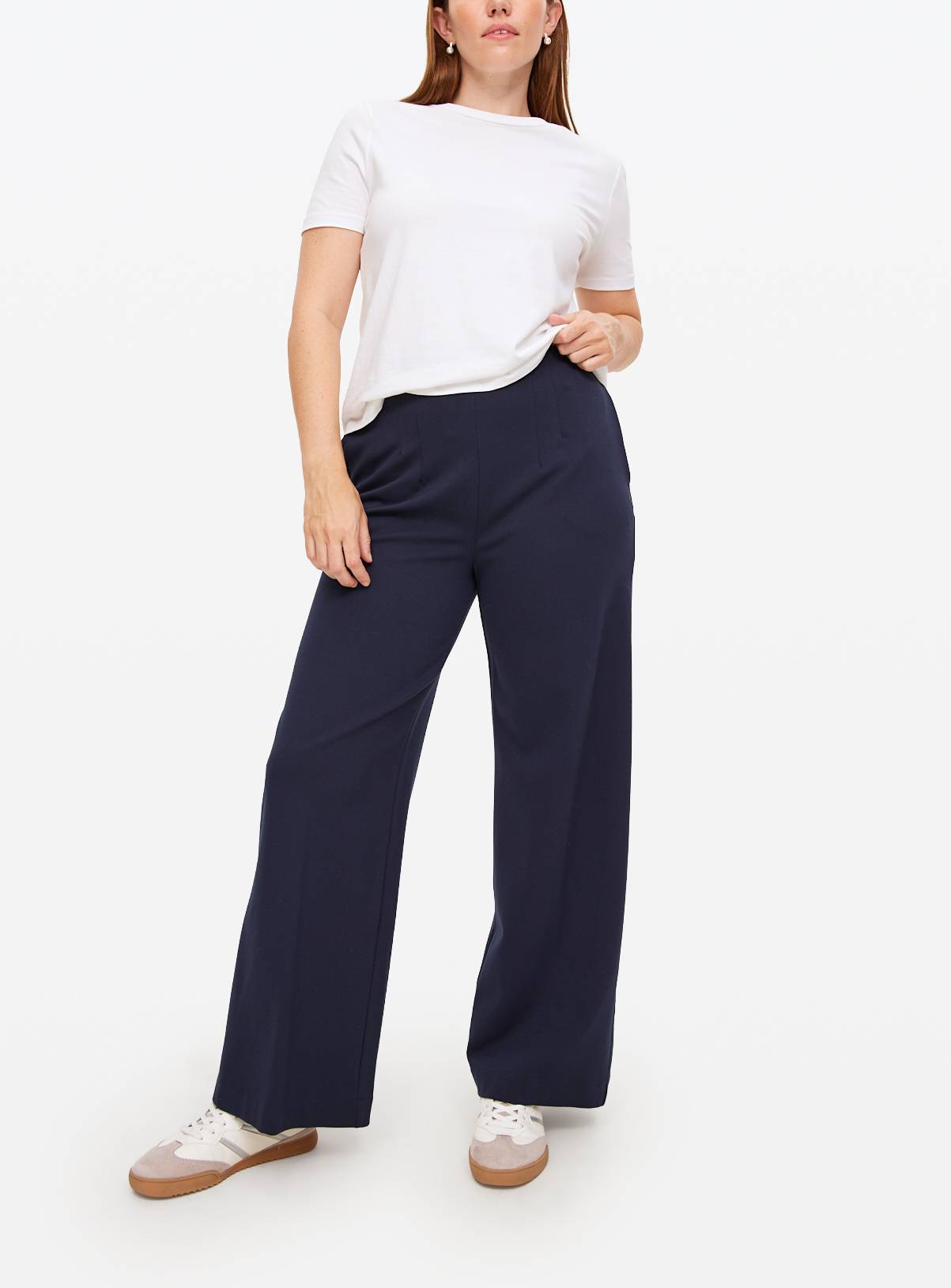 Black Ponte Wide Leg Trousers 12S - Image 1