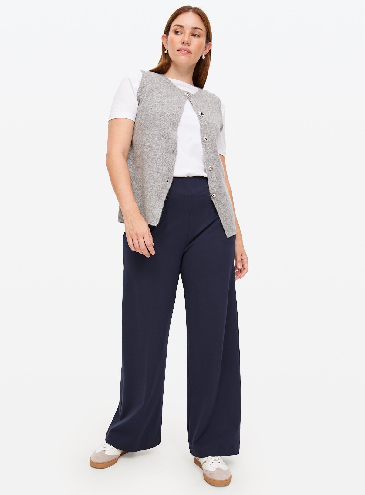Black Ponte Wide Leg Trousers 12S - Image 3 thumbnail