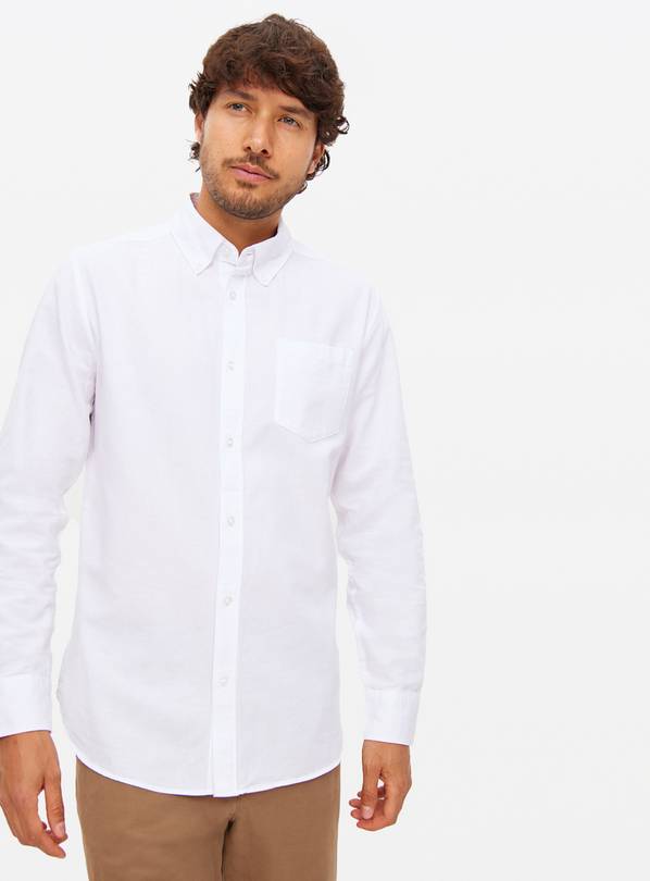 White Regular Fit Oxford Shirt  XXL