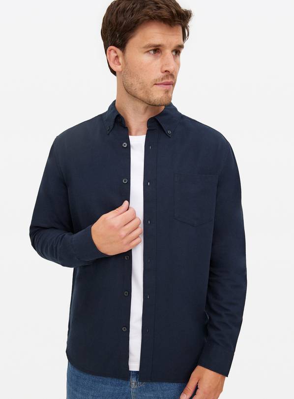 Navy Regular Fit Oxford Shirt M