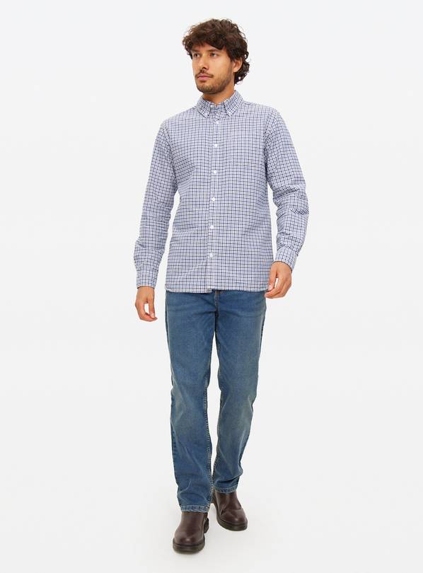 Blue Gingham Oxford Shirt M