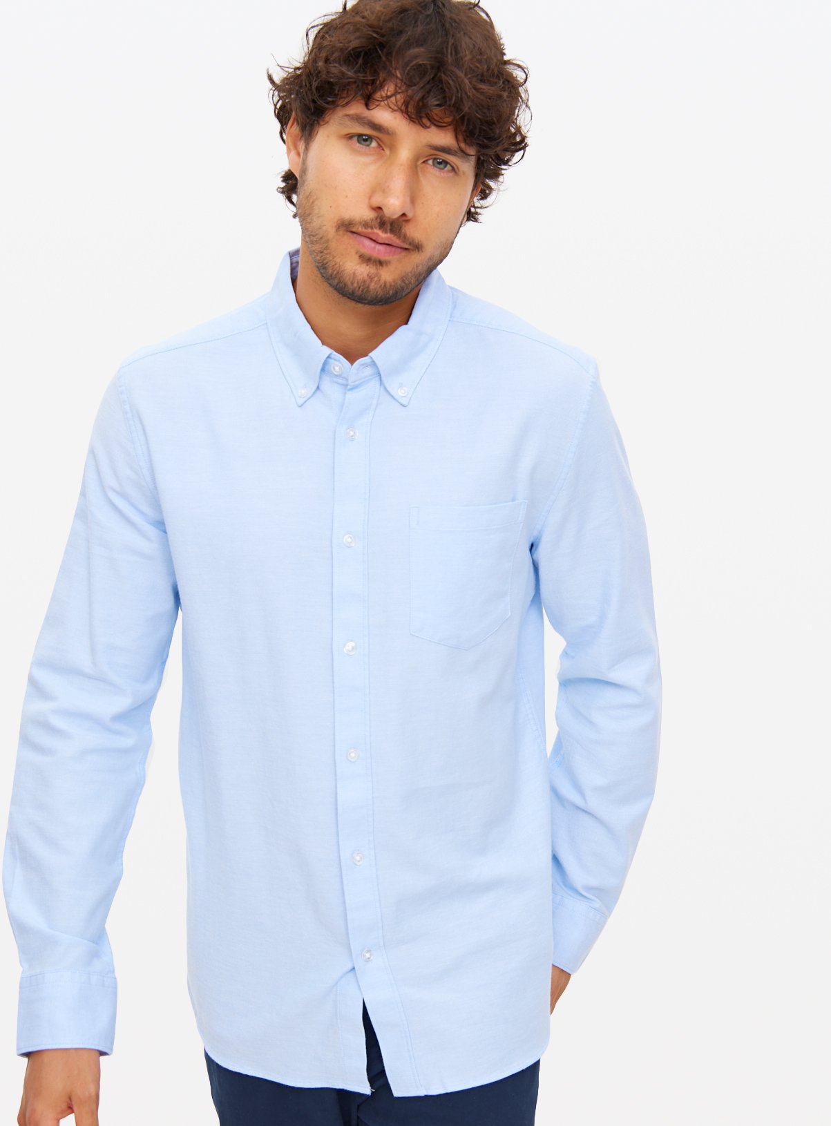 Blue Slim Fit Oxford Shirt XXXXL - Image 1 thumbnail