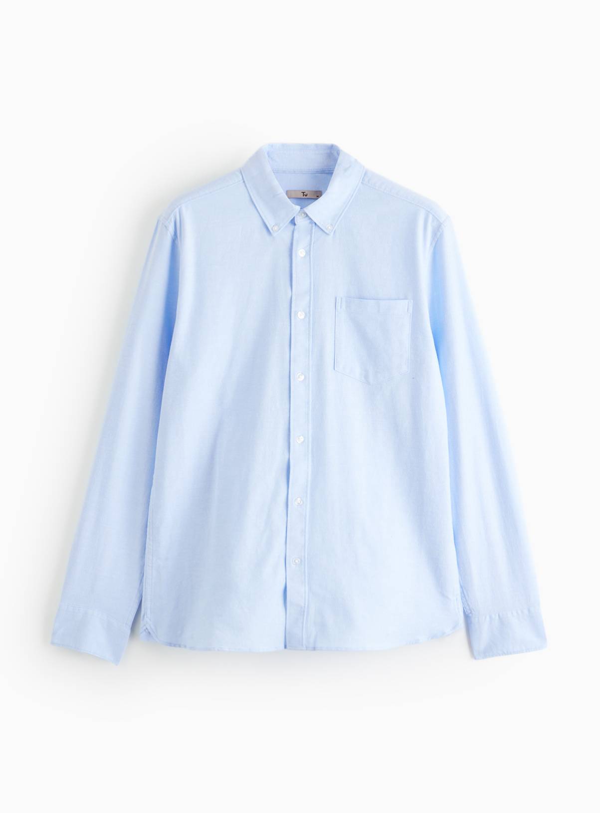 Blue Slim Fit Oxford Shirt XXXXL - Image 3