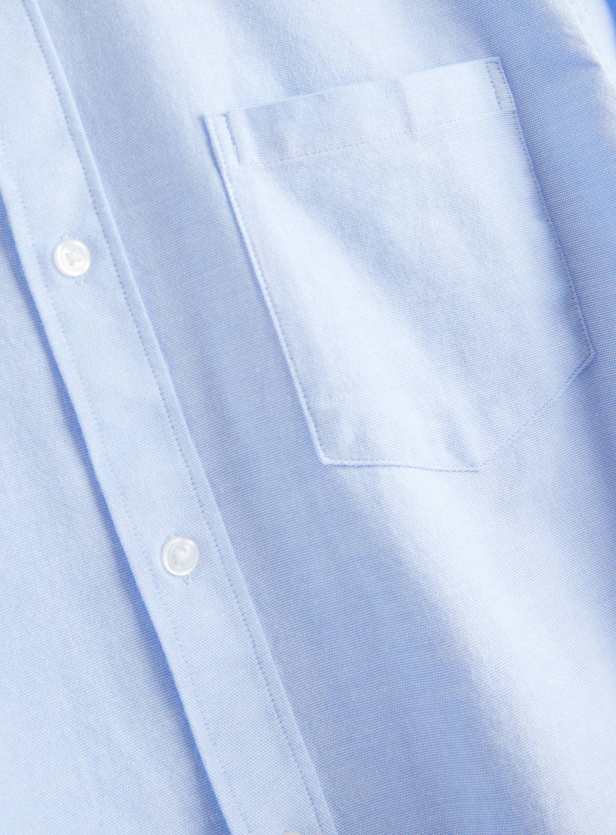 Blue Slim Fit Oxford Shirt XXXXL - Image 4