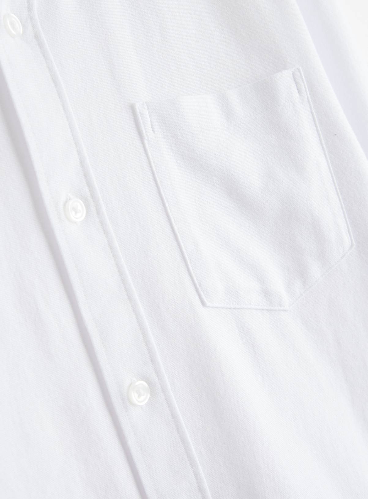 White Slim Fit Oxford Shirt XXXXL - Image 2
