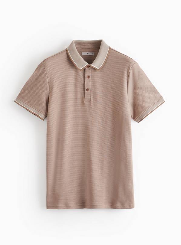 Stone Two Tone Polo Shirt S