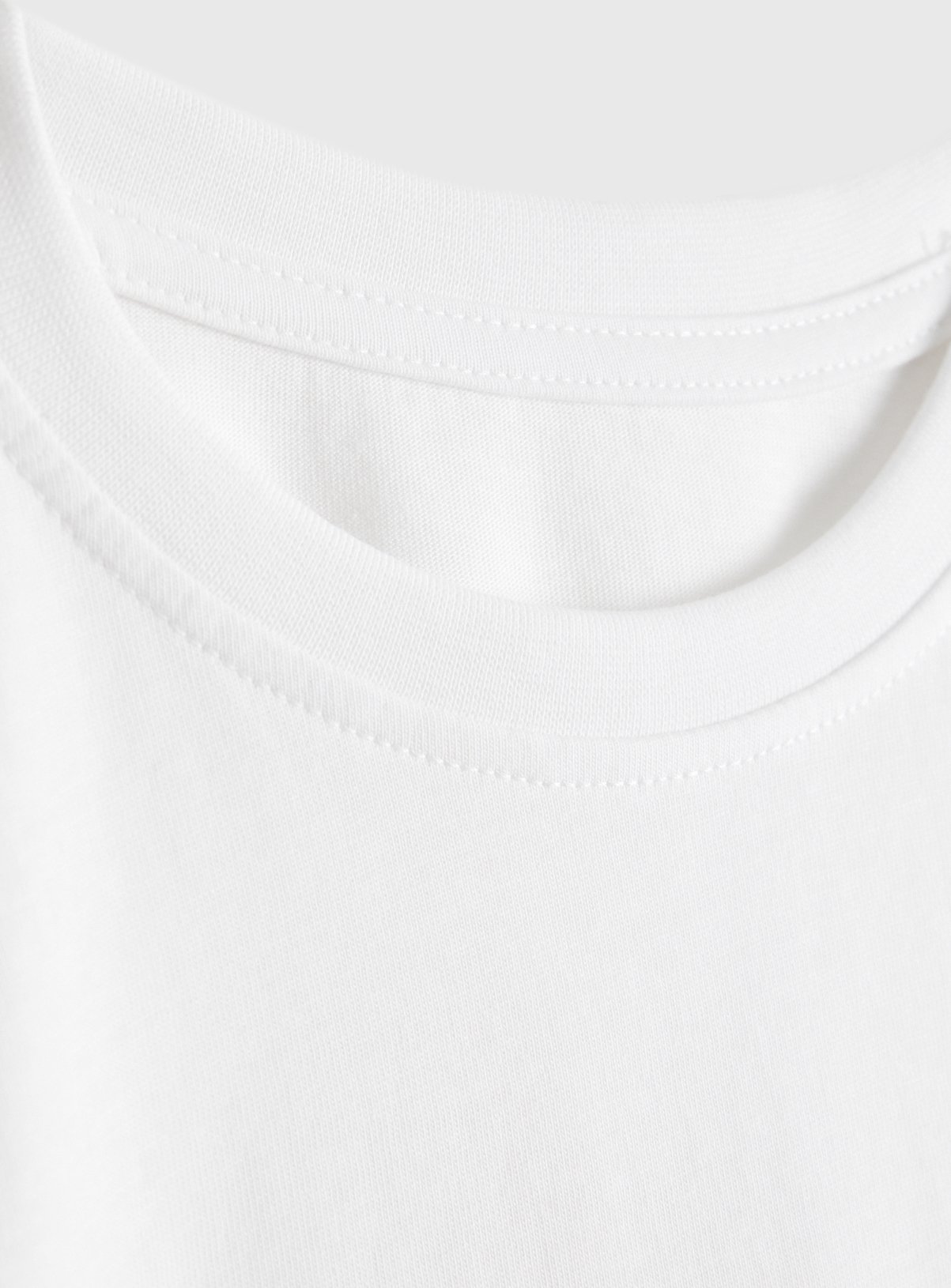 White Cotton Crew Neck T-Shirts 5 Pack 11 years - Image 2 thumbnail