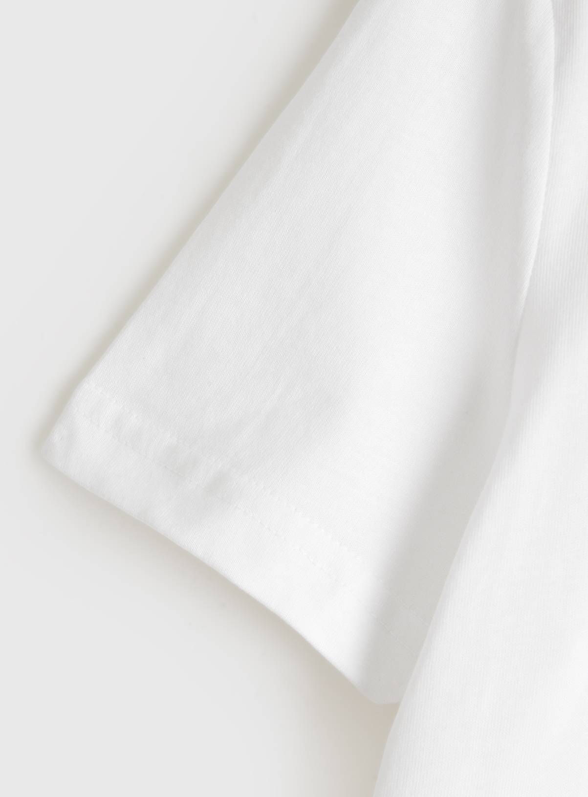 White Cotton Crew Neck T-Shirts 5 Pack 10 years - Image 3