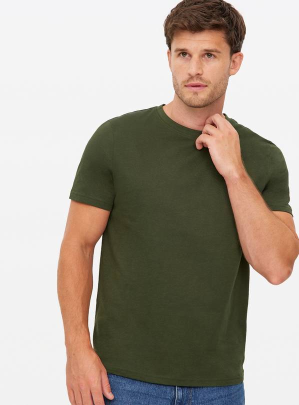 Khaki Regular Crew T-Shirt L
