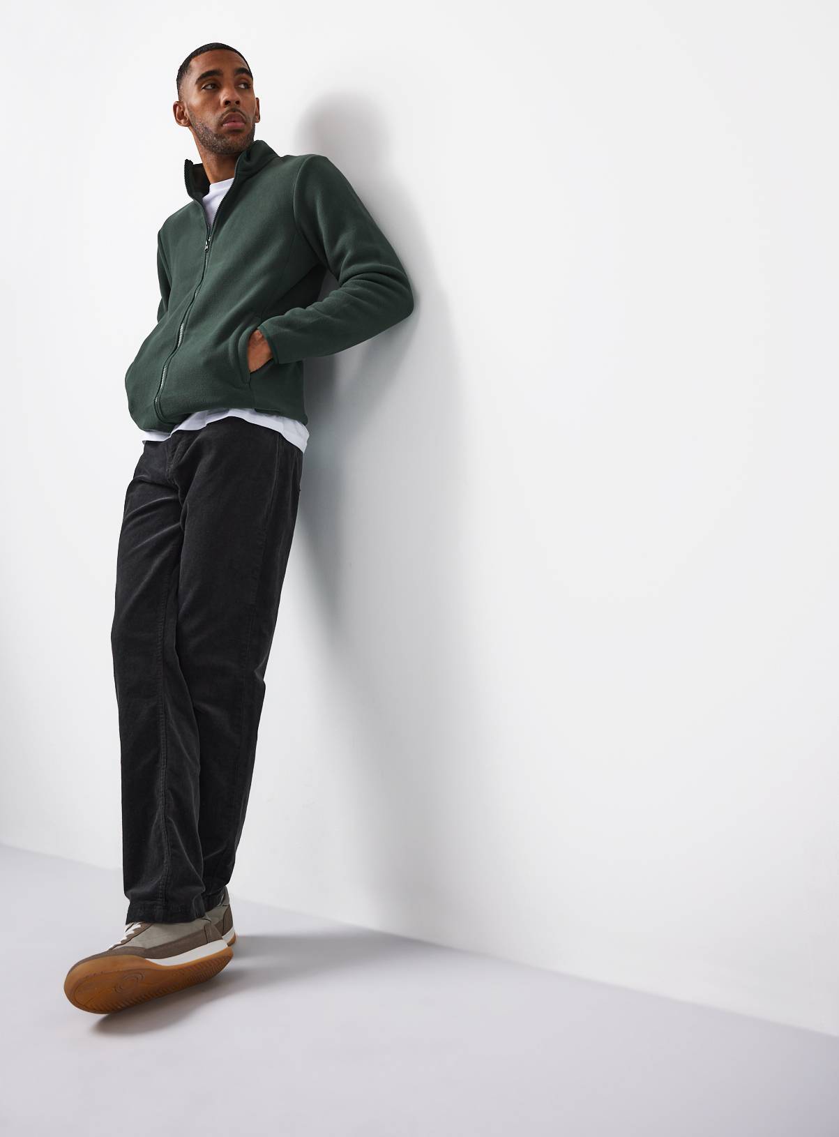 Green Zip Through Fleece  XL - Image 2
