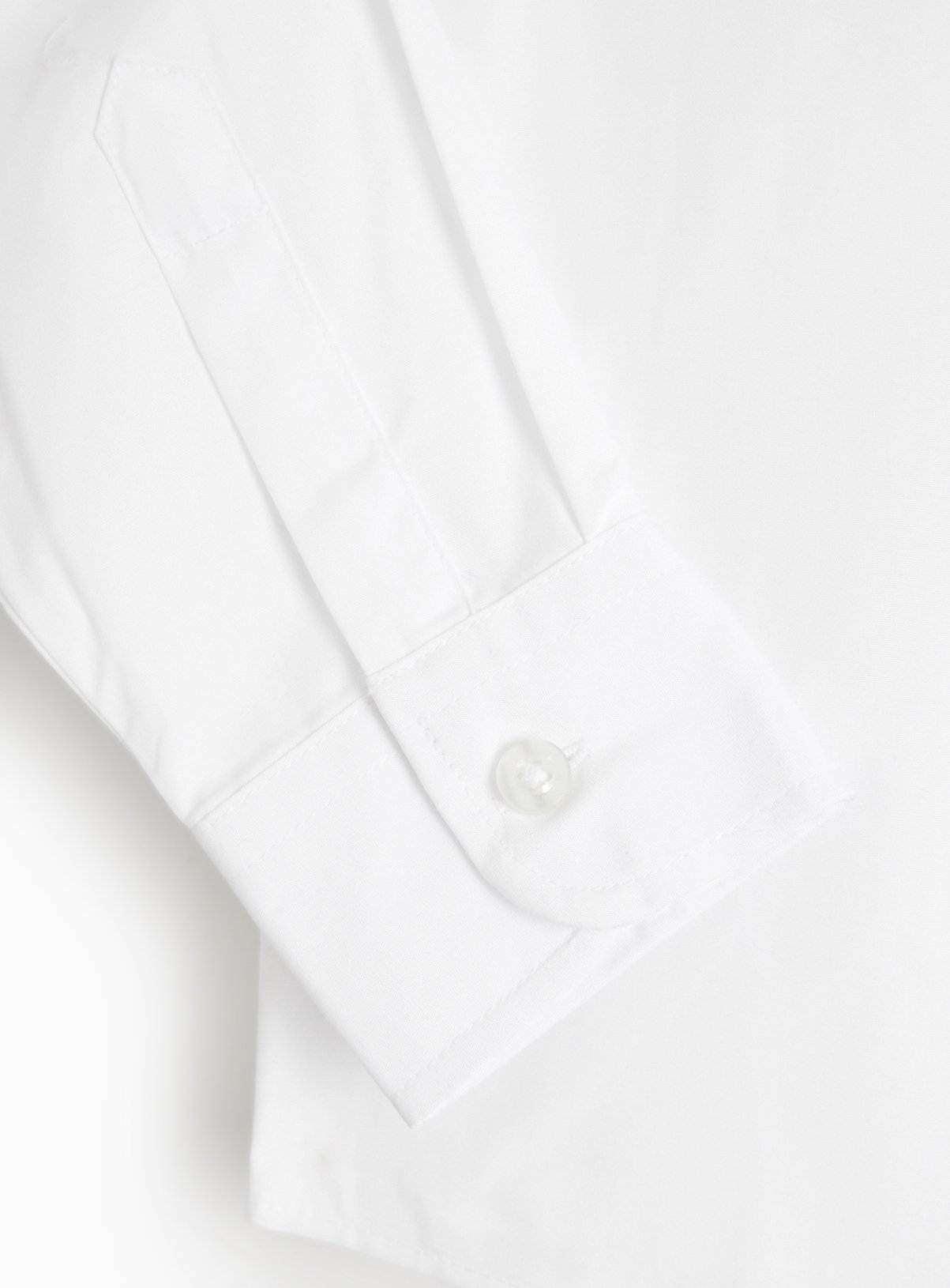 3 Pack White Unisex Long Sleeve Shirt Generous Fit 3 years - Image 3 thumbnail