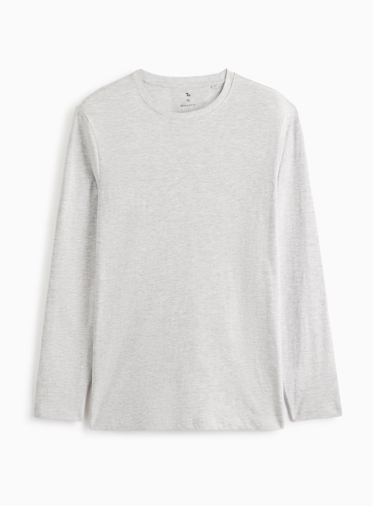 Grey Marl Long Sleeve T-Shirt XL - Image 3 thumbnail