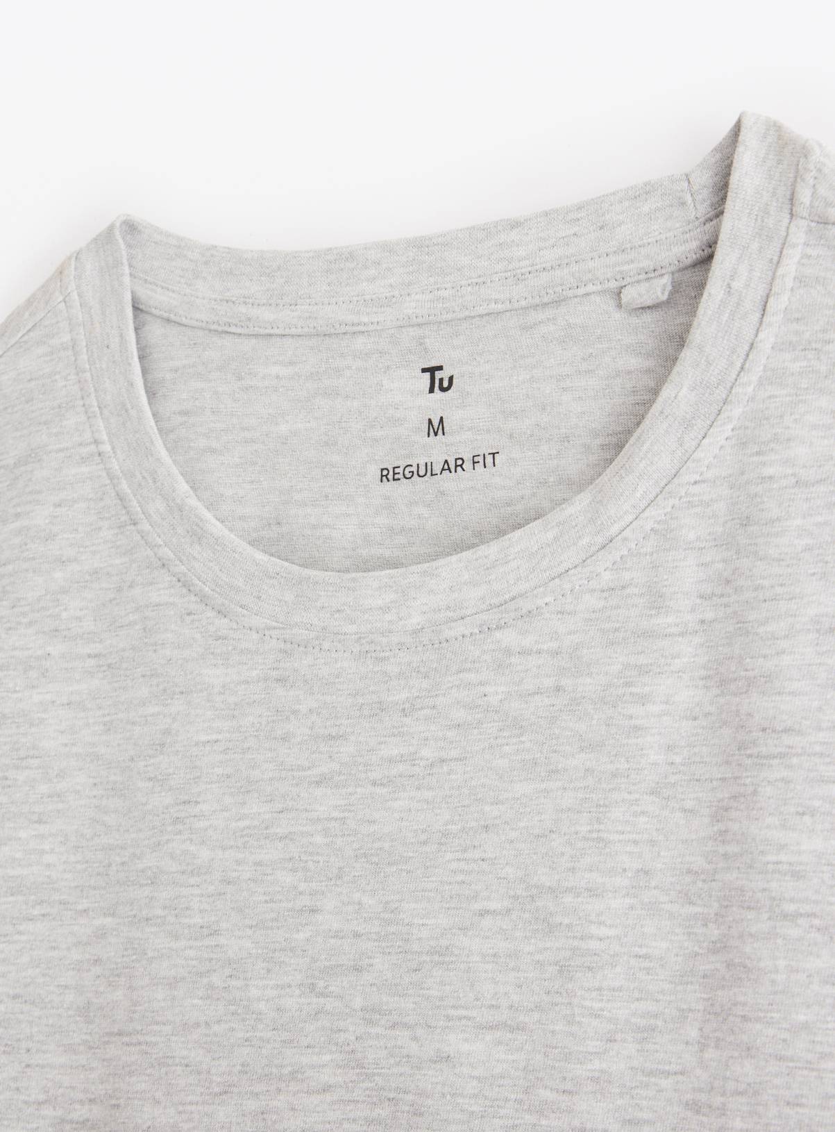Grey Marl Long Sleeve T-Shirt XL - Image 4