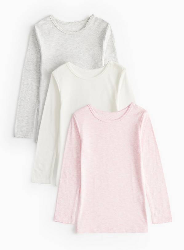 3 Pack Pointelle Thermal Tops 5-6 years