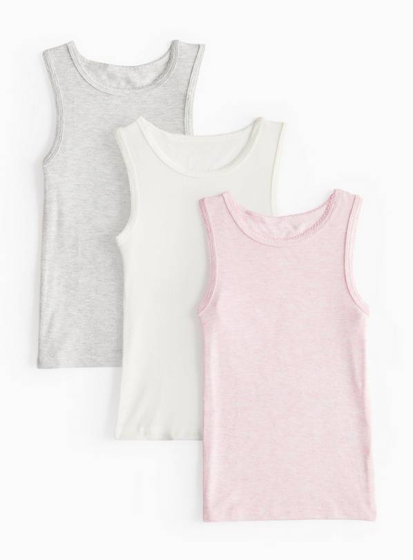 Pointelle Thermal Vests 3 Pack 8-9 years