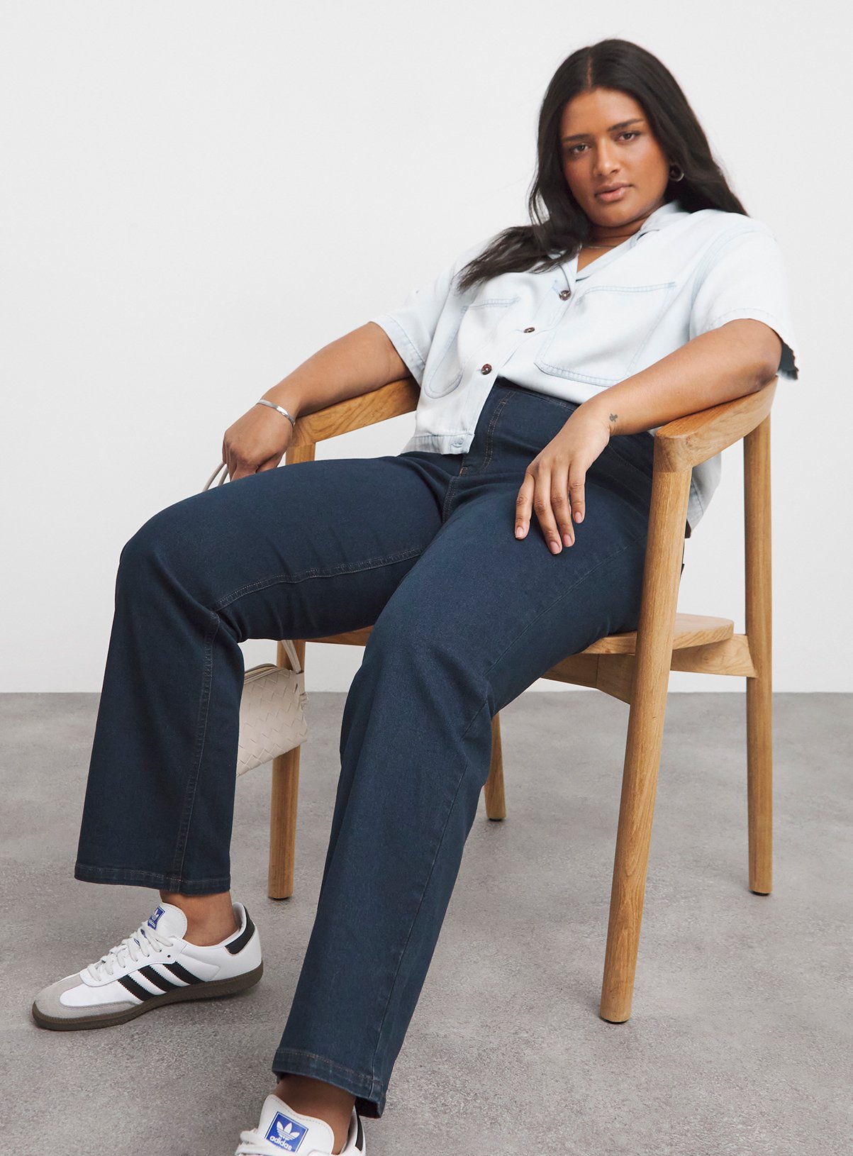 SIMPLY BE 24/7 Straight Leg Jean Indigo 32S - Image 3 thumbnail