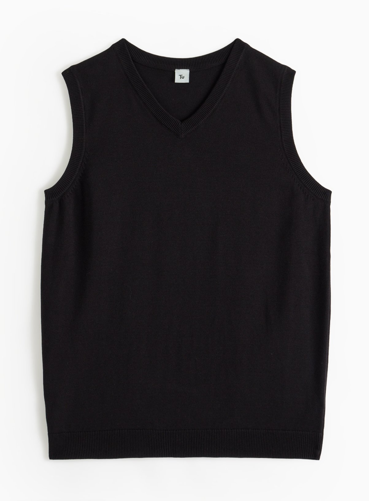 Black Knitted V Neck School Uniform Vest 15 years - Image 2 thumbnail