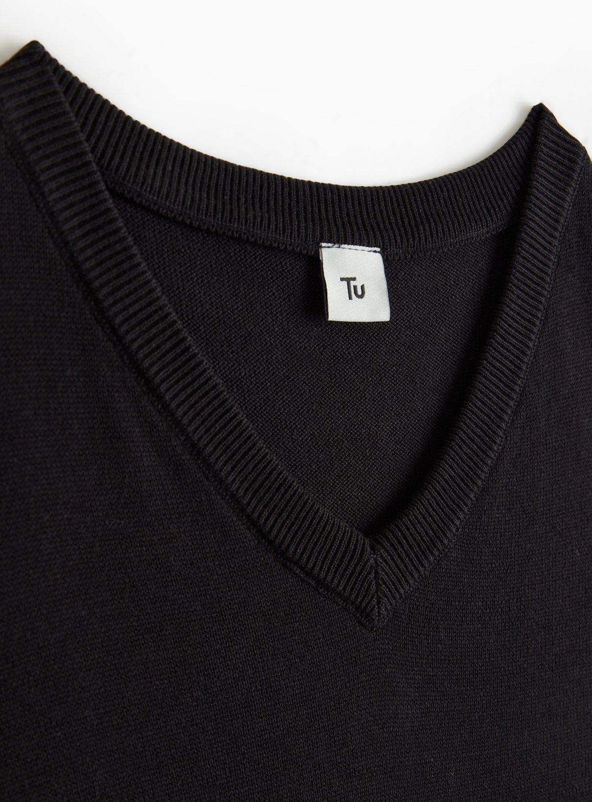 Black Knitted V Neck School Uniform Vest 15 years - Image 3 thumbnail