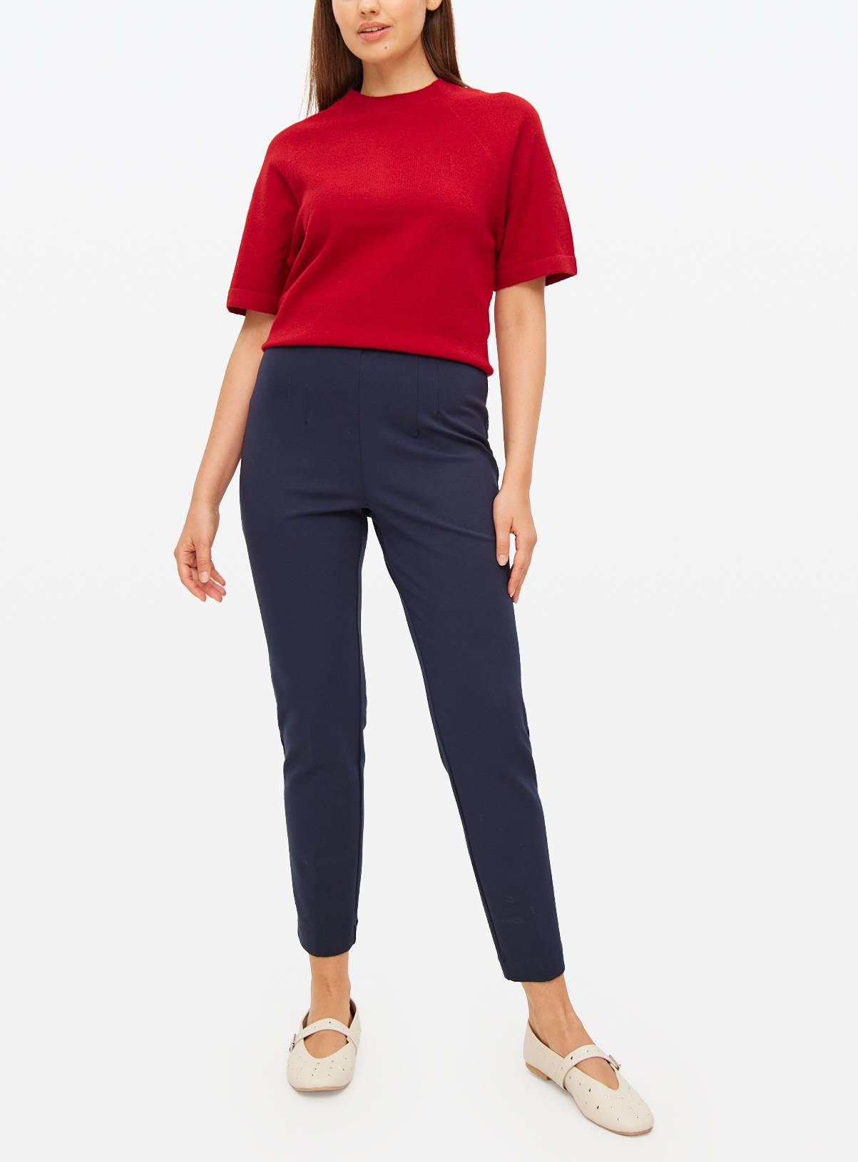 Navy Ponte Tapered Trousers 18S - Image 2