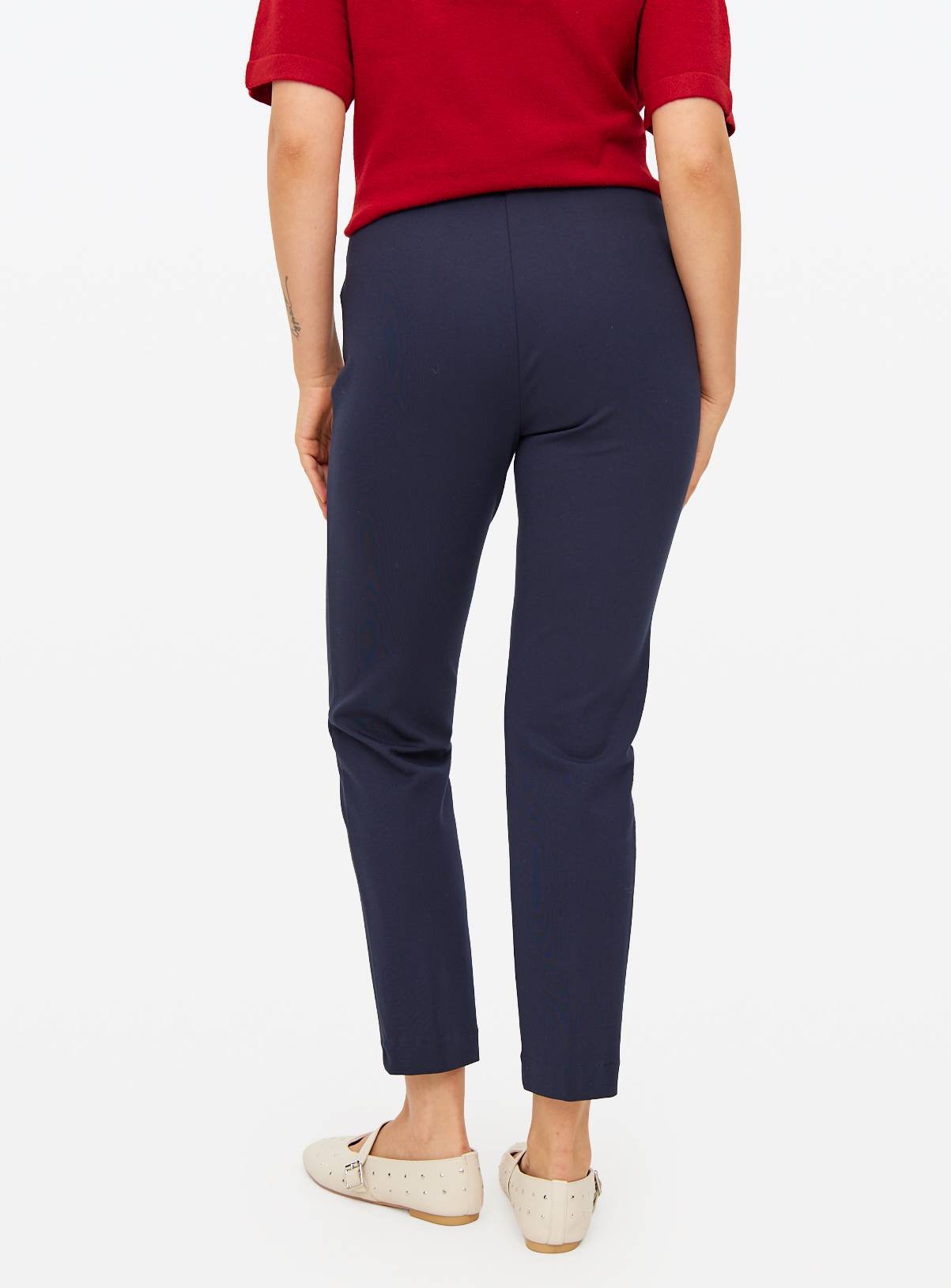 Navy Ponte Tapered Trousers 18S - Image 4