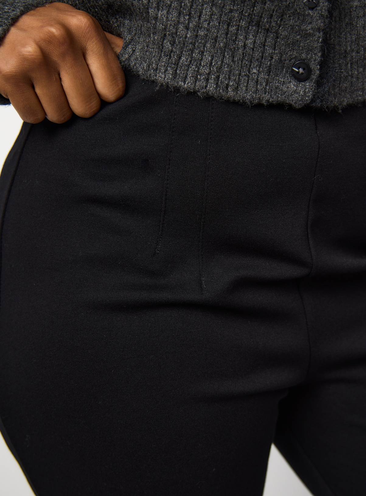 Black Ponte Tapered Trousers 16L - Image 3