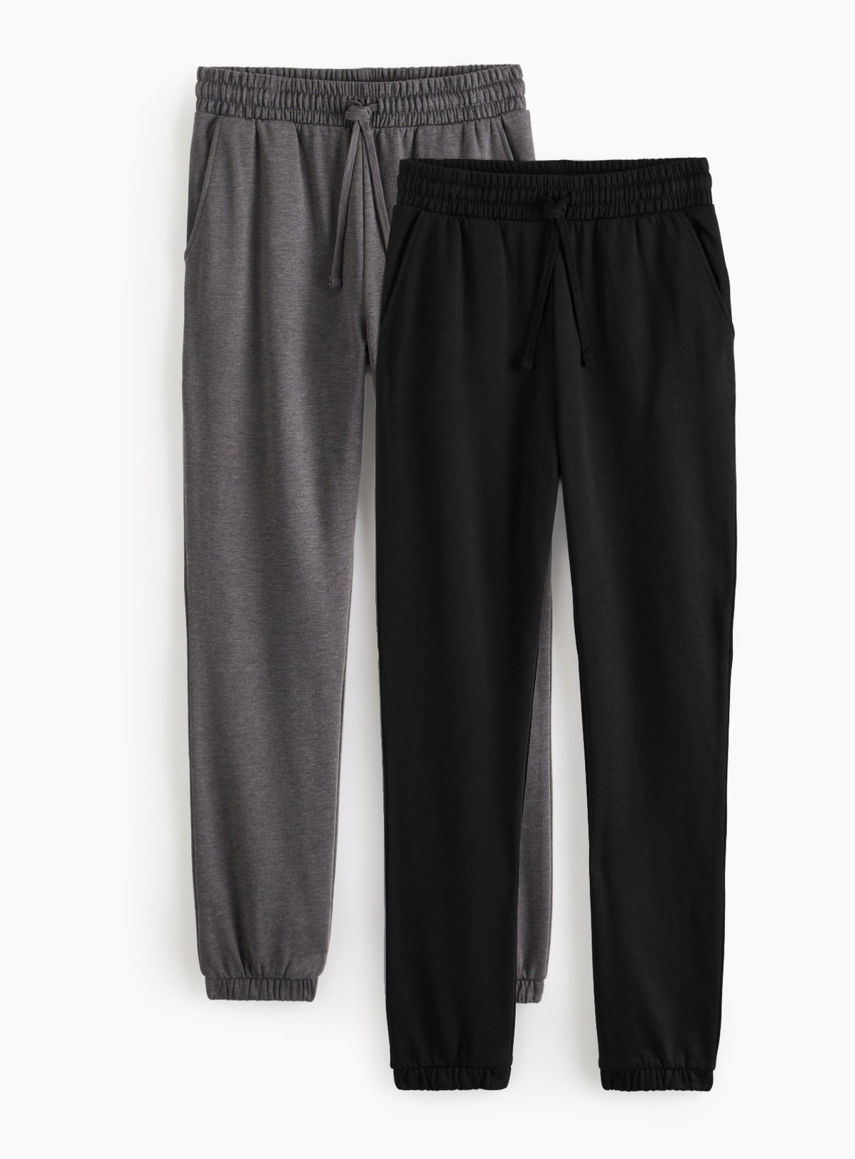 Black & Charcoal Cuffed Joggers 2 Pack