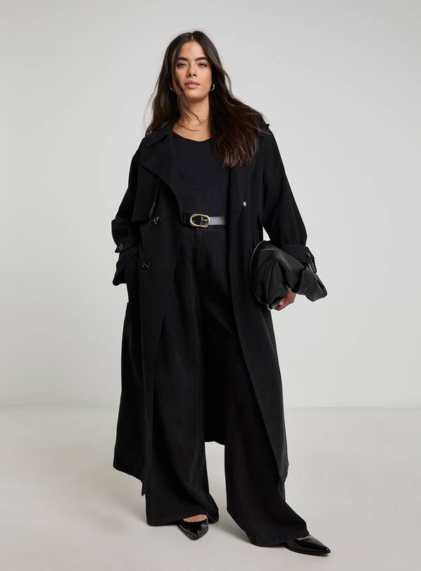 SIMPLY BE Draped Trench Coat 30
