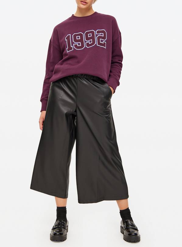 Black PU Culottes 12