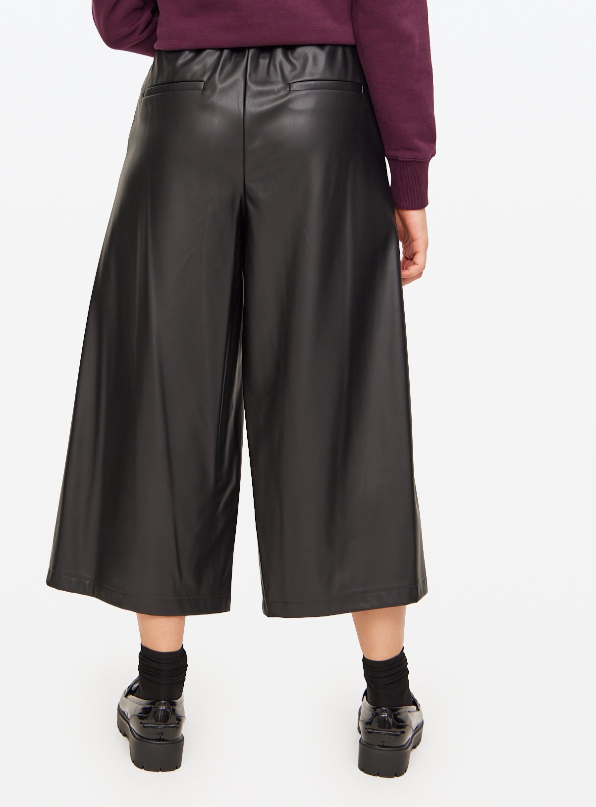 Black PU Culottes 20 - Image 4 thumbnail