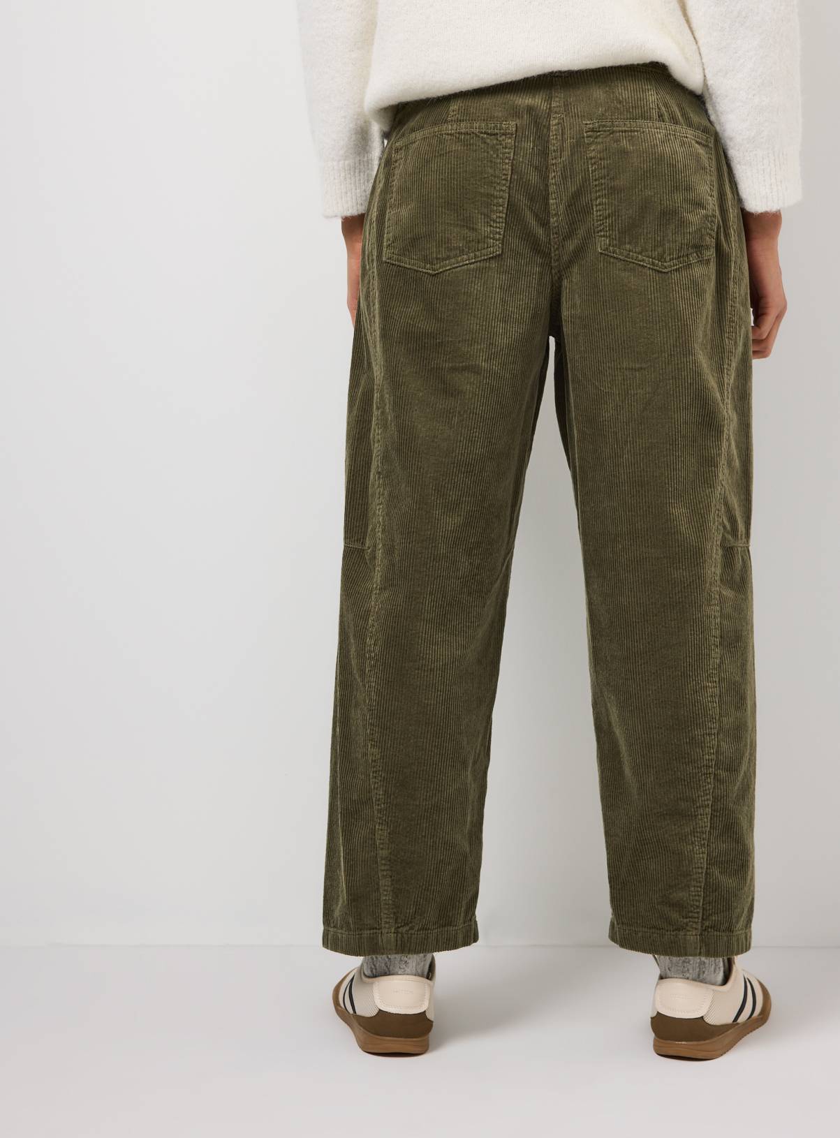 Green Corduroy Relaxed Barrel Leg Trousers 20 - Image 4