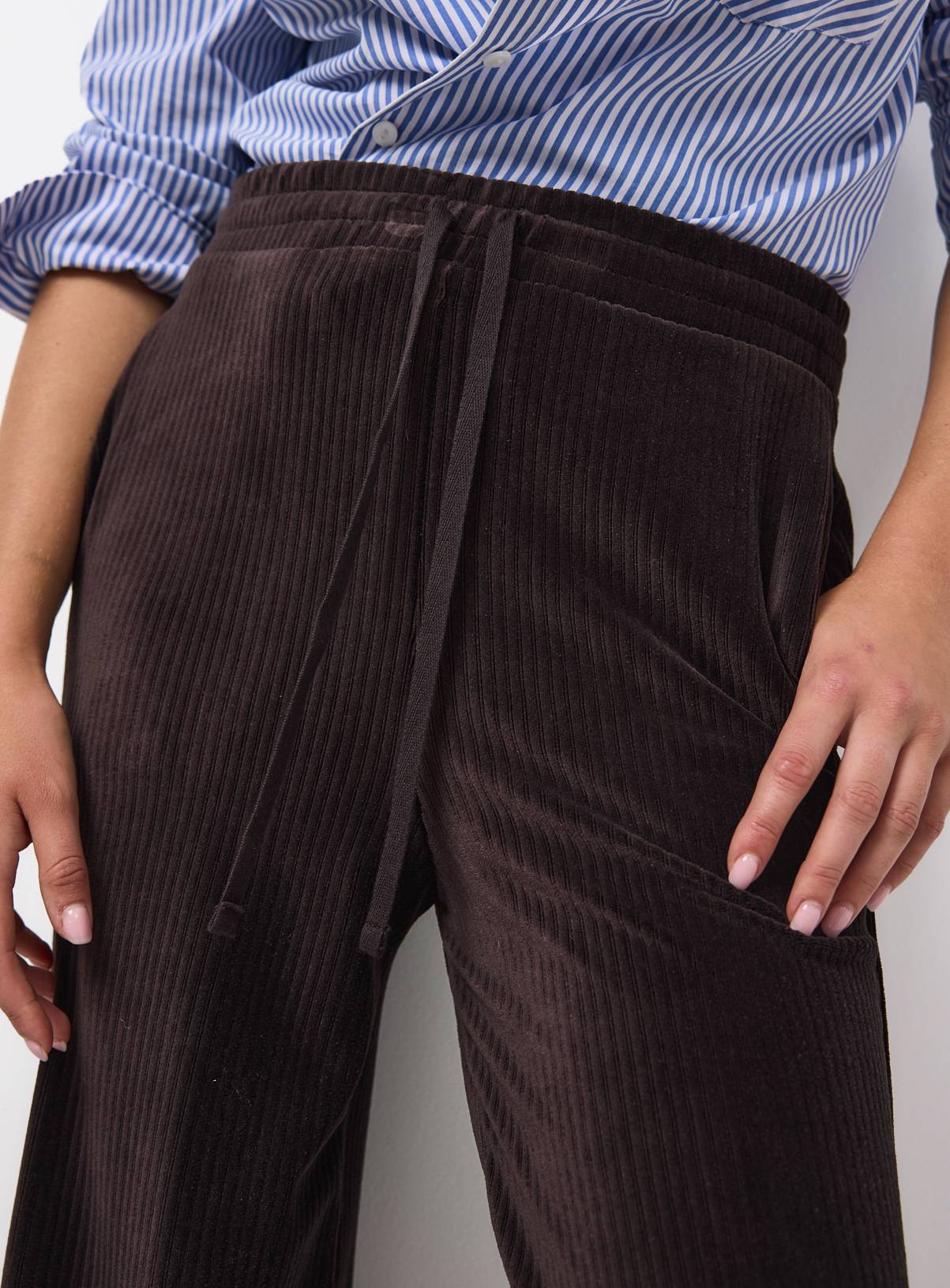 Brown Corduroy Wide Leg Trousers  18 - Image 2