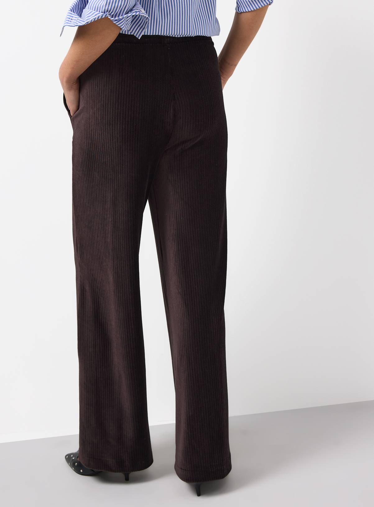 Brown Corduroy Wide Leg Trousers  18 - Image 4