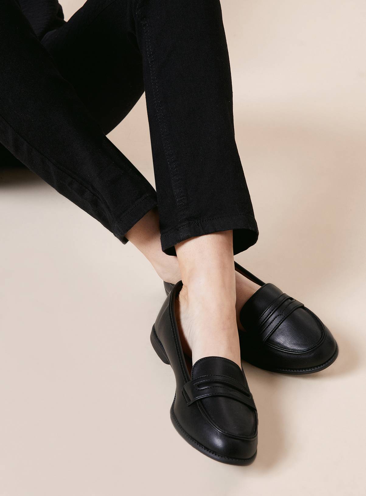 DOROTHY PERKINS Black Lara Penny Loafers 3 - Image 1