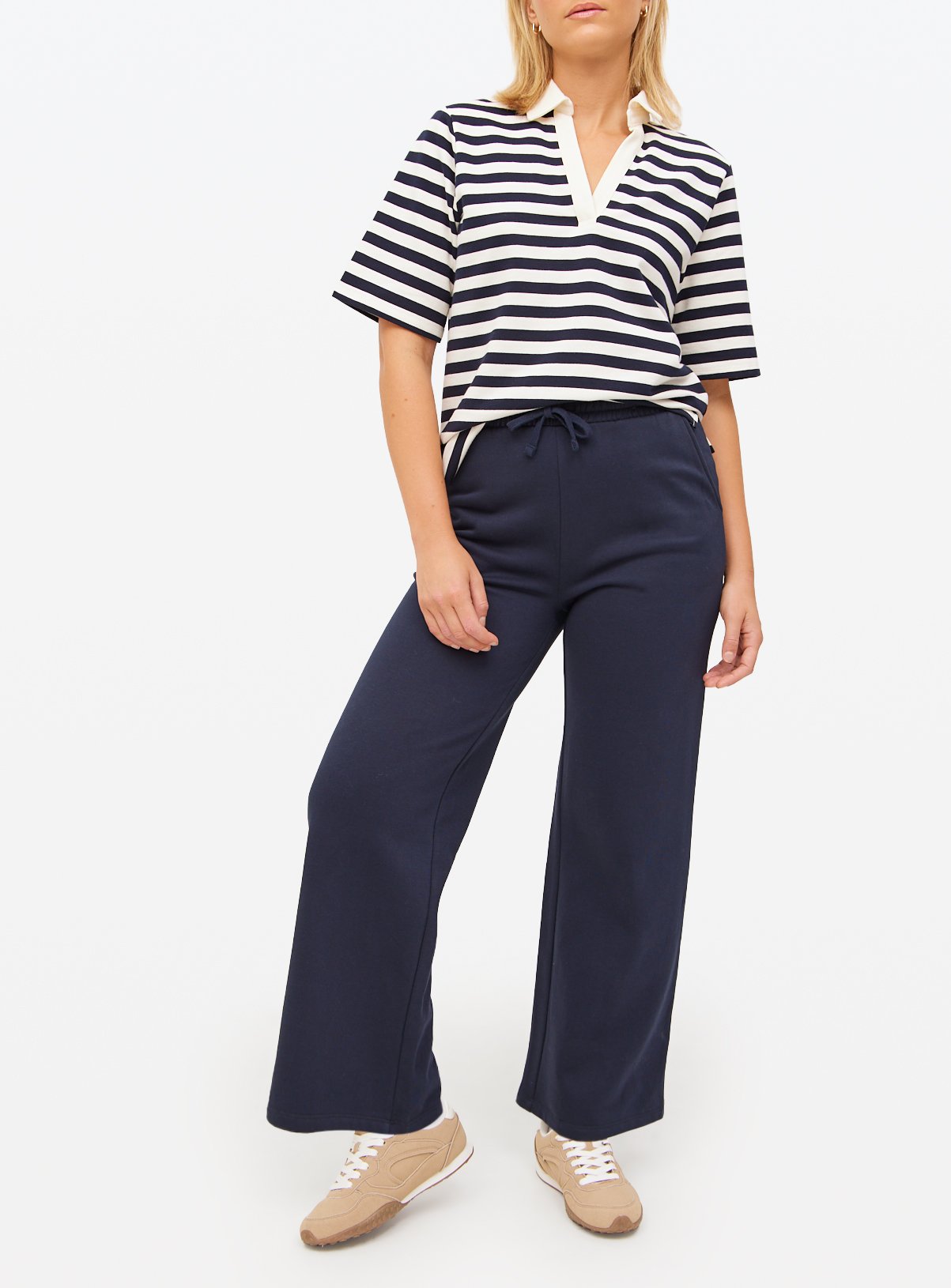 Navy Co-ord Wide Leg Joggers XS - Image 3 thumbnail