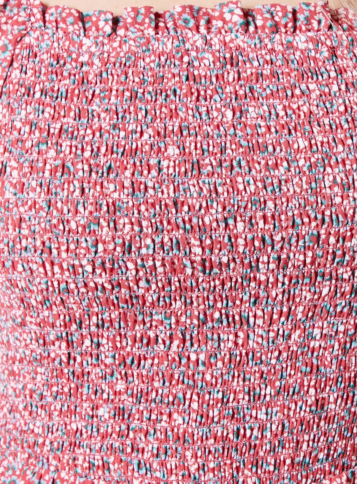 DOROTHY PERKINS Ditsy Shirred Bodice Midaxi Dress 14 - Image 5 thumbnail