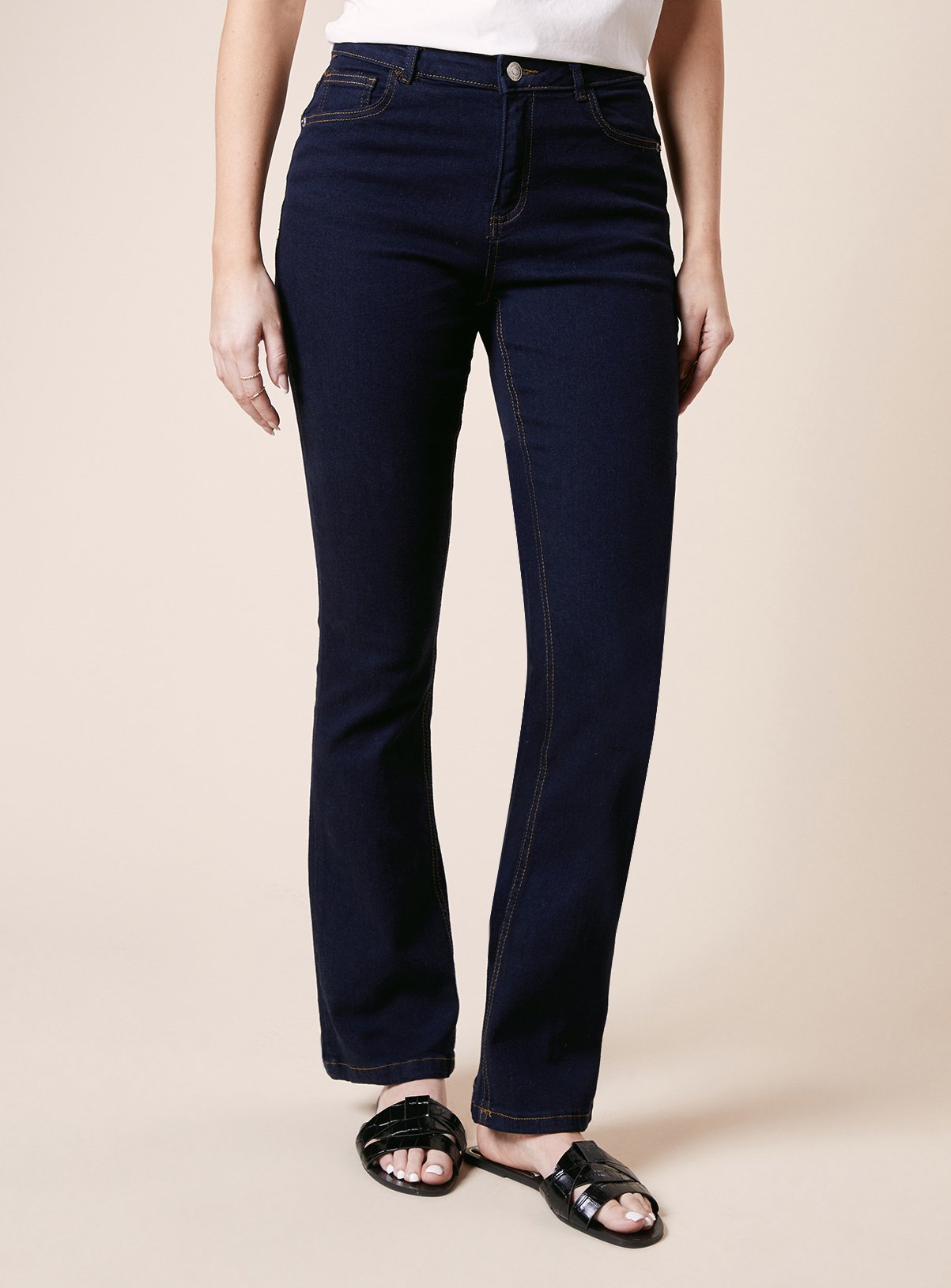 DOROTHY PERKINS Comfort Stretch Bootcut Jeans Indigo 10 - Image 2 thumbnail