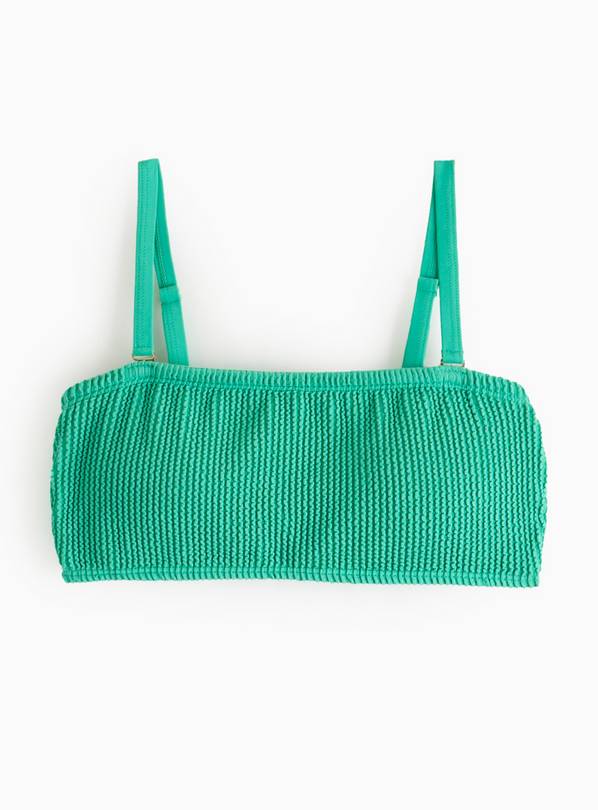 Green Crinkle Bandeau Bikini Top 20