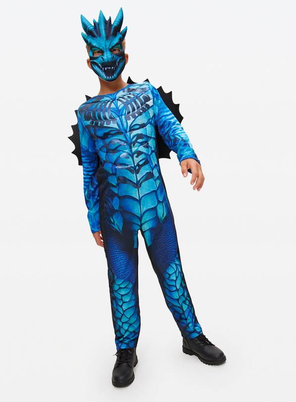 Halloween Blue Dragon Fancy Dress Costume 5-6 years
