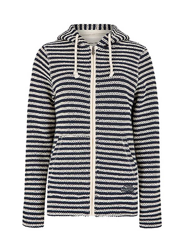 WEIRD FISH Fisher Full Zip Stripe Hooded Macaroni 20