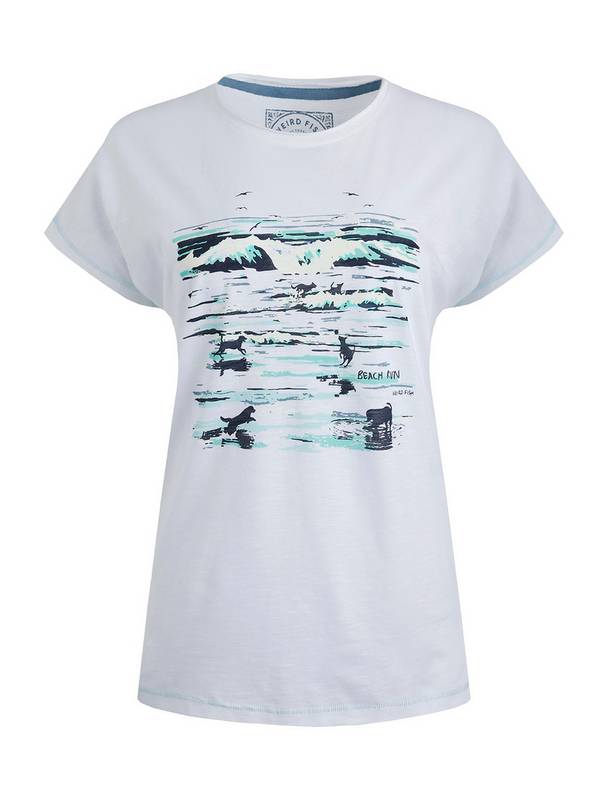 WEIRD FISH Beach Run Graphic Slub T-Shirt 18