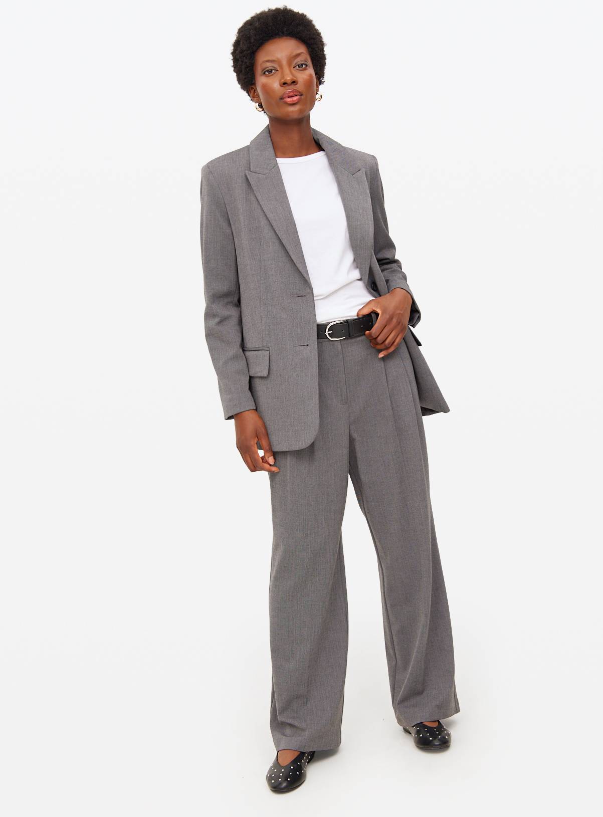 Grey Herringbone Single Breasted Blazer 16 - Image 2