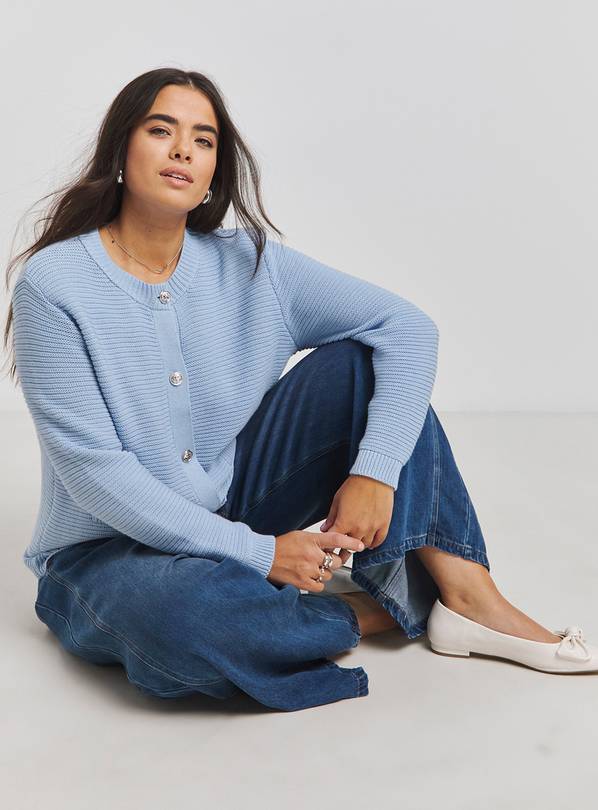 SIMPLY BE Boxy Contrast Cardigan 32-34