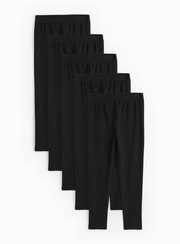 5 Pack Black Leggings 6 years