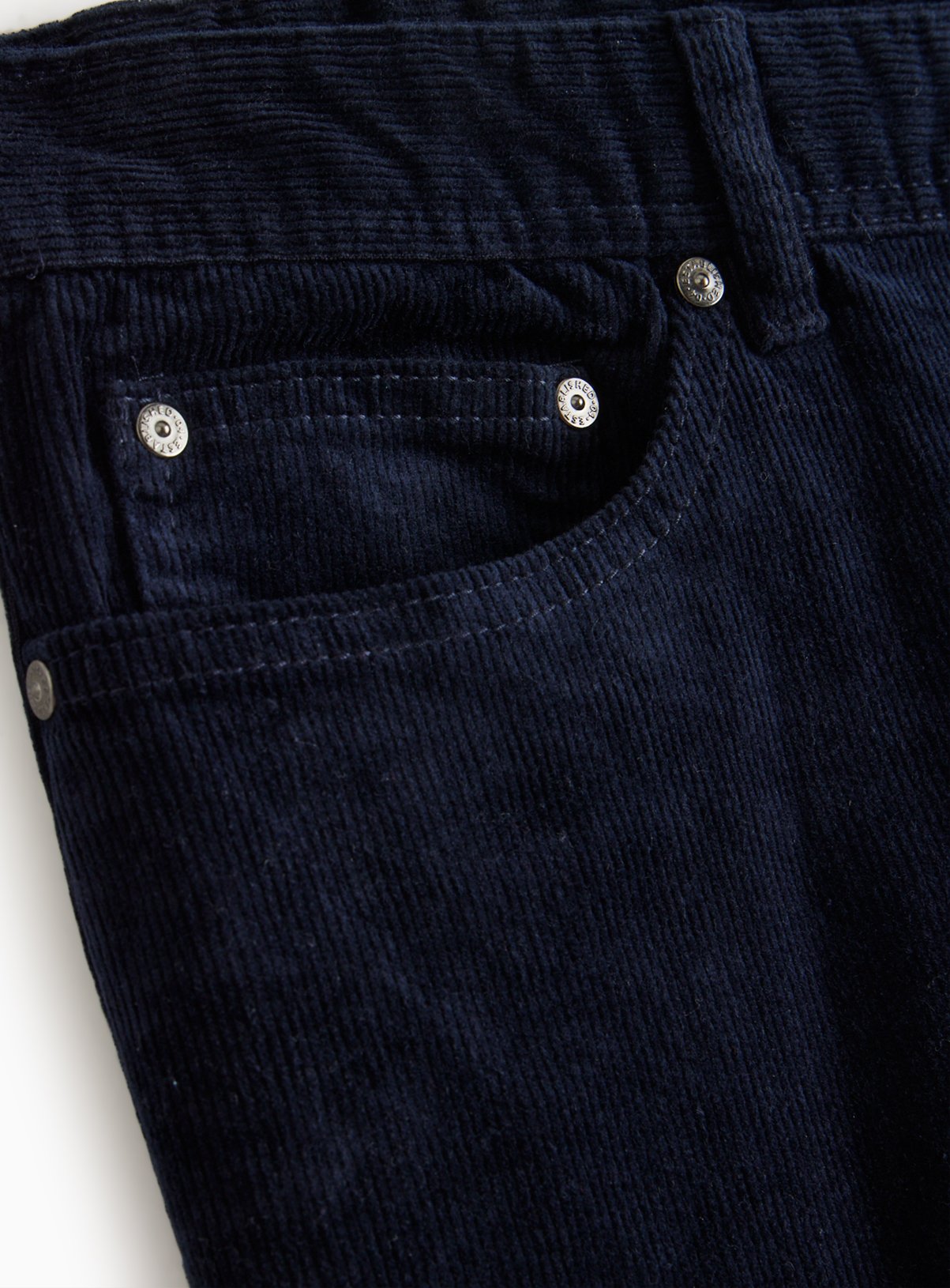 Navy Straight Leg Corduroy Trousers 42R - Image 2 thumbnail