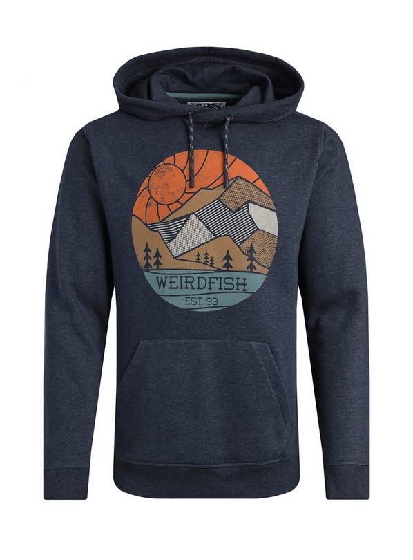 WEIRD FISH Bryant Graphic Pop Over Hoody M