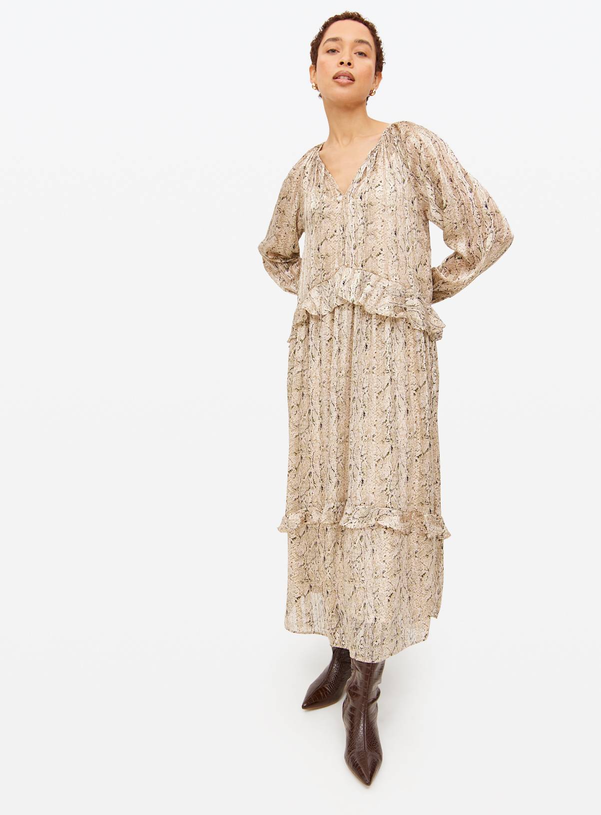 Snake Printed Boho Midaxi Dress 14 - Image 2
