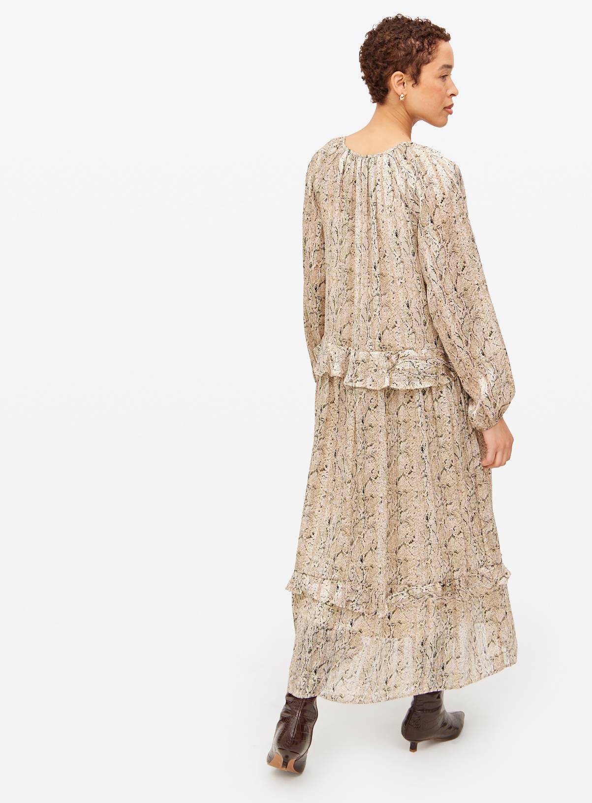 Snake Printed Boho Midaxi Dress 14 - Image 5
